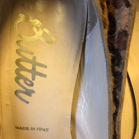 Butter stiletto leopard heels,4 inches. Sz 7 - Picture 4 of 7